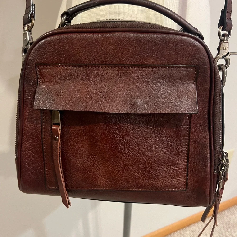 IVTG Vintage Handmade Real Leather Crossbody Satchel - Picture 2 of 8